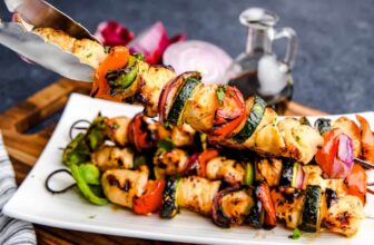 Juicy Marinated Grilled Chicken Kabobs