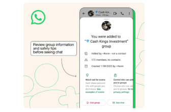 WhatsApp adds new warning about potential group chat messaging scams