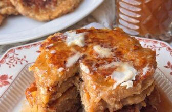 Homemade Apple Pancakes with Sweet Apple Syrup (Easy Recipe)